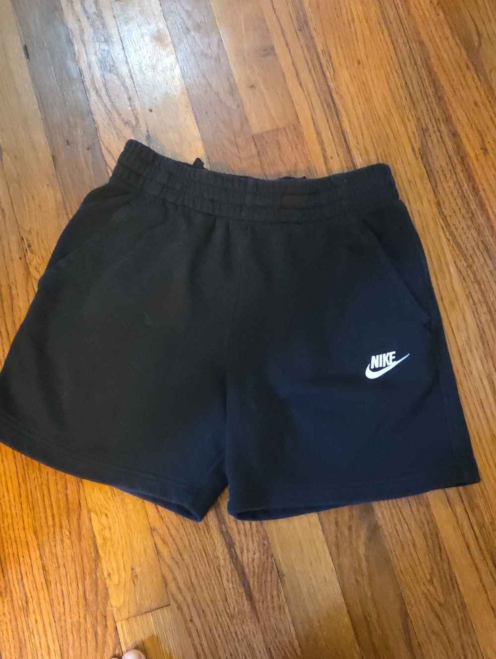 Nike Black Kids Shorts with White Swoosh Large
